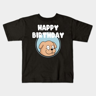 Happy Birthday Best Dog Dad Funny Pug Lover Party Kids T-Shirt